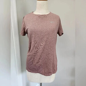 Medium Nike Dri-Fit Women's Slim Fit Mauve Short Sleeve Medalist Running Shirt